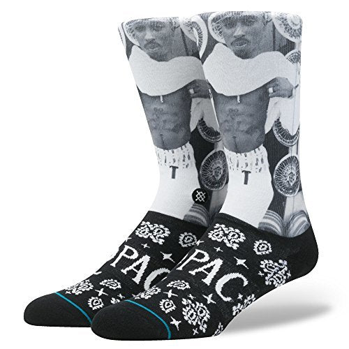 2 Pac - Stance 2 Pac Bandana Crew Socks - Mens Black Size L | Apparel