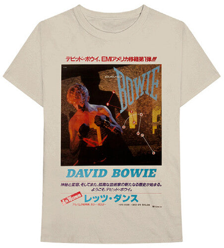 David Bowie - Let's Dance Japanese Text Sand Unisex Short Sleeve T-shirt2XL | Apparel