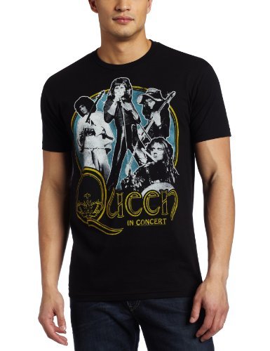 Queen - Men'S Queen In Concert T-Shirt, Black, X-Large | Apparel