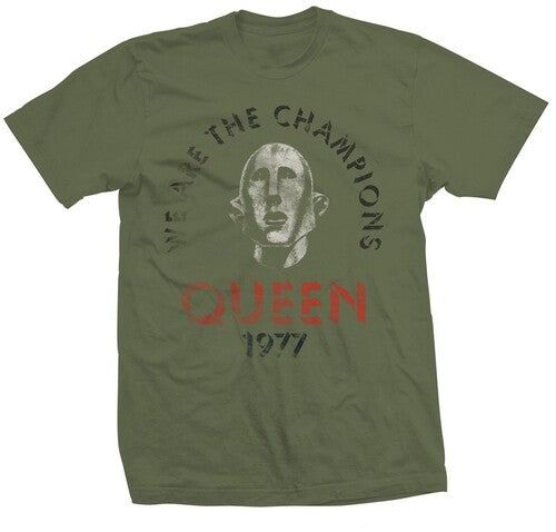 Queen - QUEEN WE ARE THE CHAMPIONS DISTRESSED SS TEE L | Apparel