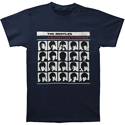 The Beatles - Men'S The Beatles Hard Days Night T-Shirt, Blue, Medium | Apparel