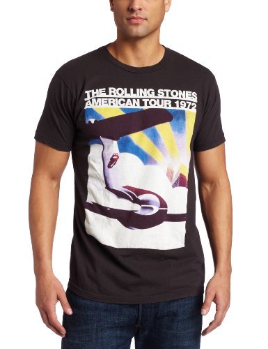 The Rolling Stones - Men'S The Rolling Stones Us Tour Plane T-Shirt, Black, Medium | Apparel