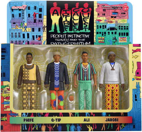 A Tribe Called Quest | Super7 - A Tribe Called Quest - ReAction Figures Wv1 - People's Instinctive Travels and the Paths of Rhythm 4-Pack (Large Item, Action Figure) | Action Figure