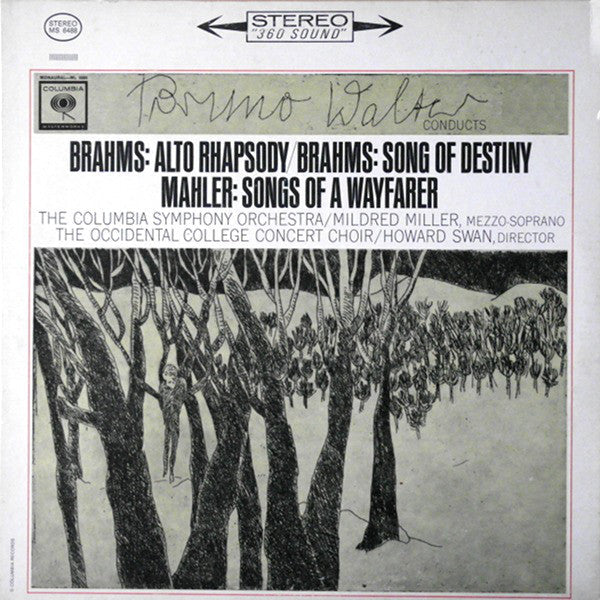 Bruno Walter Conducts Brahms / Mahler - Columbia S - Alto Rhapsody / Song Of Destiny / Songs Of A Wayfarer | Vinyl