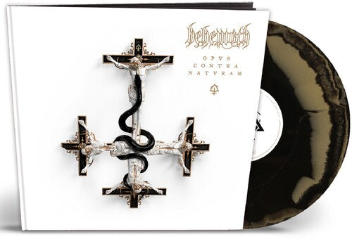 Behemoth | Opvs Contra Natvram Earbook (Limited Edition, Black & Gold Ink Spot Colored Vinyl) | Vinyl