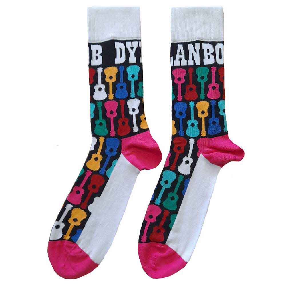 Bob Dylan - Guitar Pattern | Socks Black, Multicolour