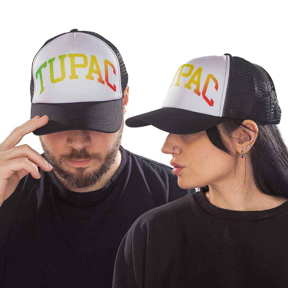 Tupac - Gradient Logo | Hat Black, White