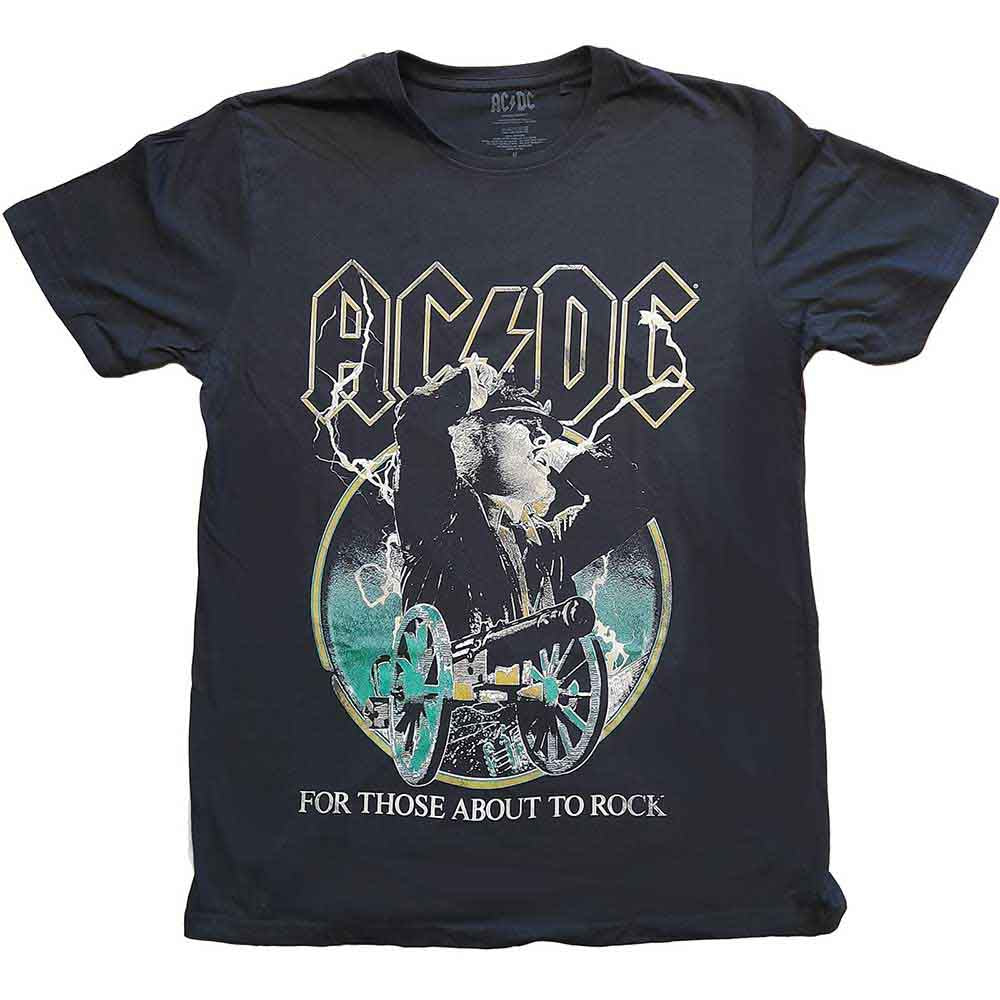 AC/DC - For Those About To Rock Yellow Outlines | T-Shirt Black