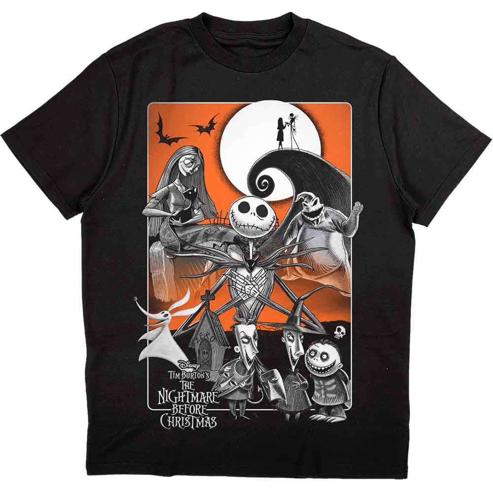 Disney - The Nightmare Before Christmas Orange Moon | T-Shirt Black