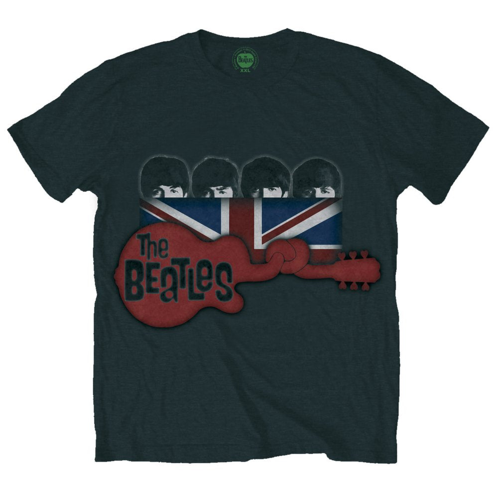 The Beatles - Guitar & Flag | T-Shirt Black