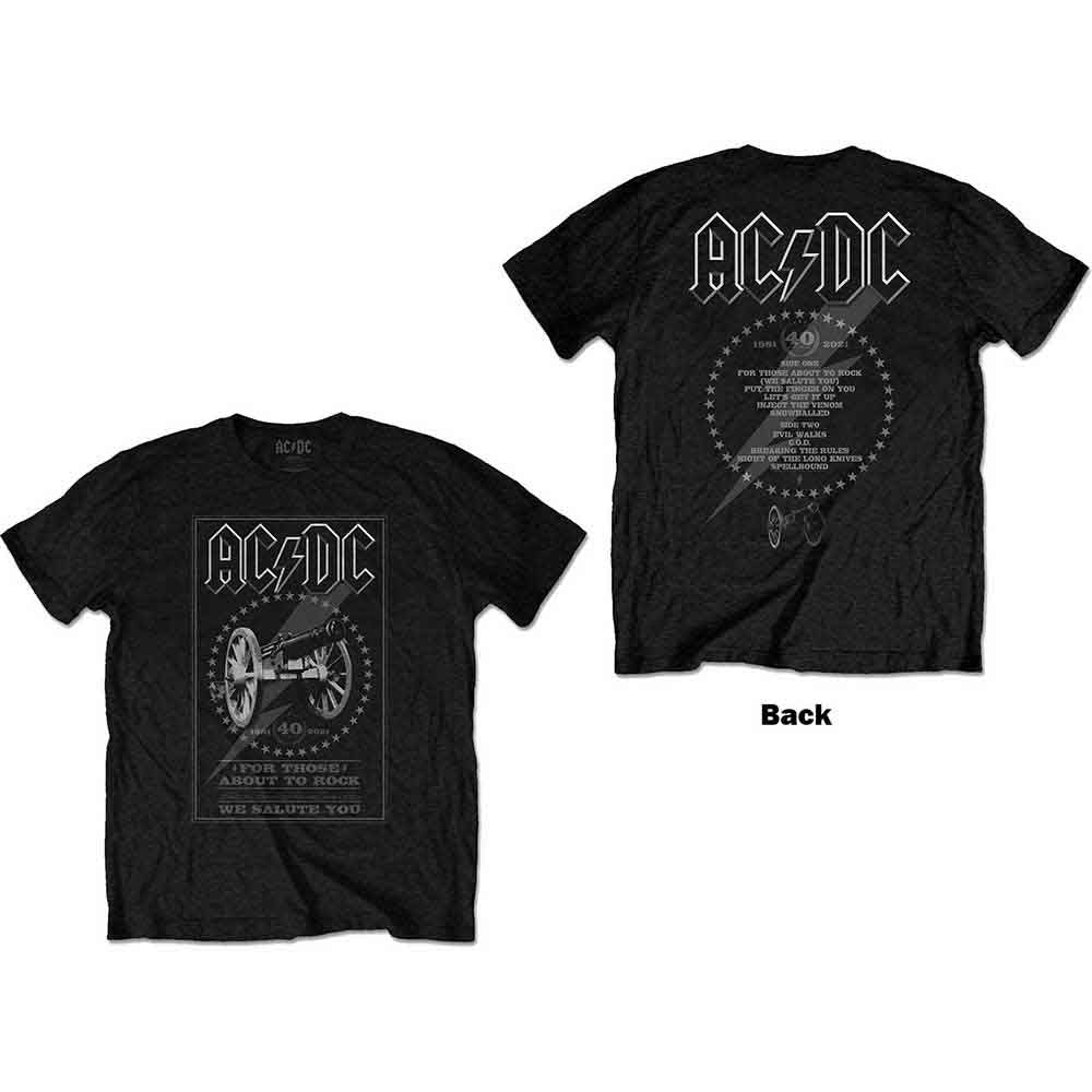 AC/DC - FTATR 40th Monochrome | T-Shirt Black