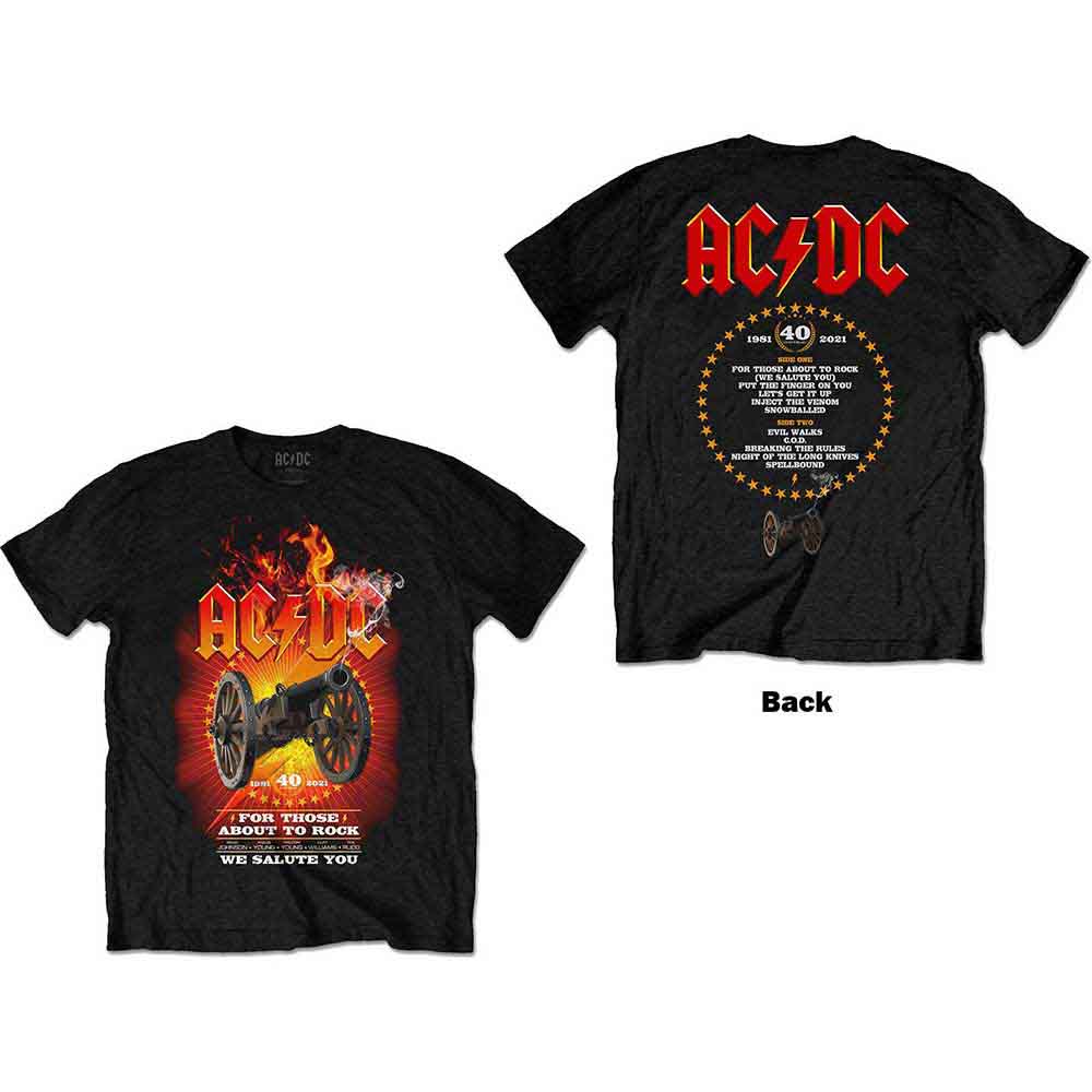 AC/DC - FTATR 40th Flaming | T-Shirt Black