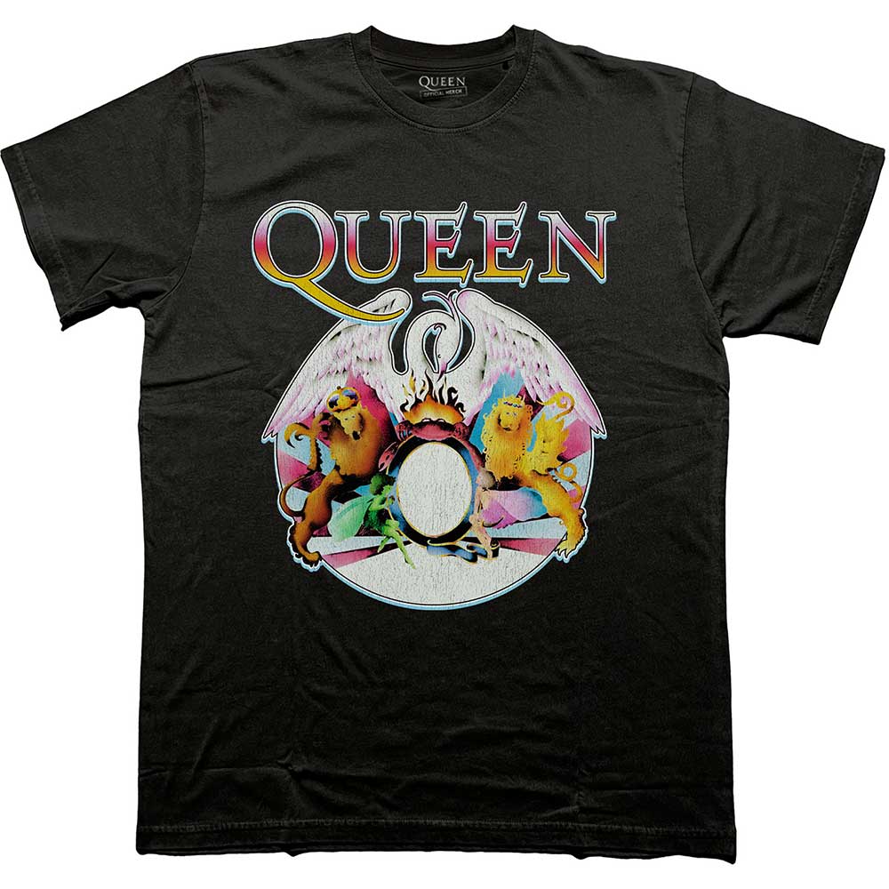 Queen - Multi Colour Crest | Black