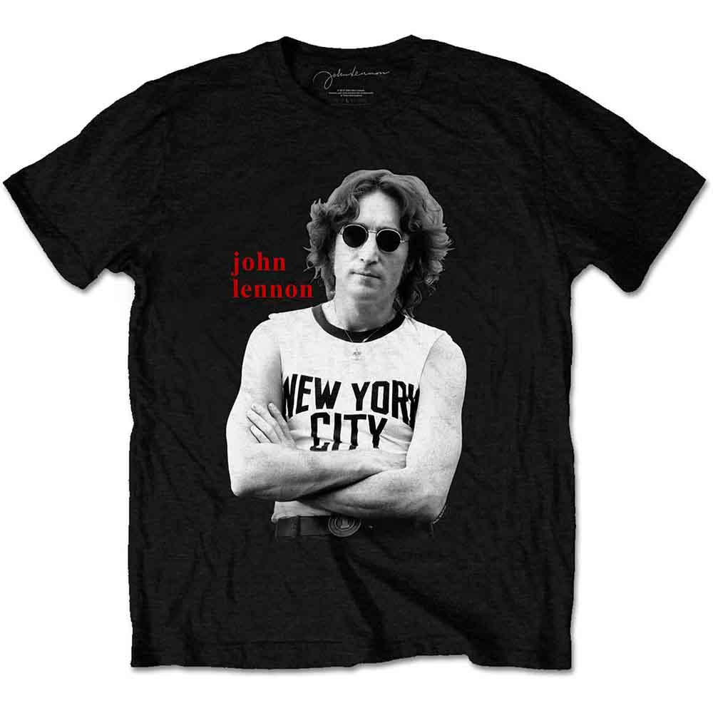 John Lennon - New York City B&W | T-Shirt Black