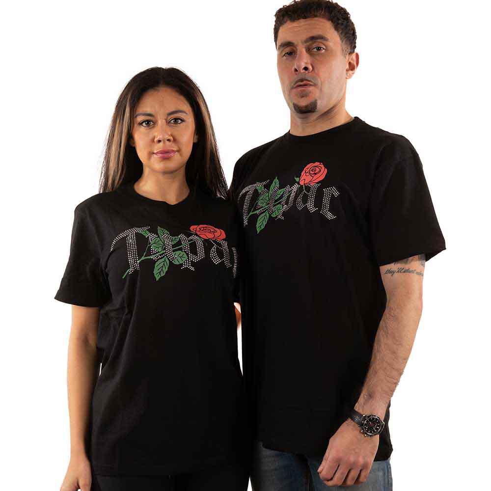 Tupac - Rose Logo | T-Shirt Black