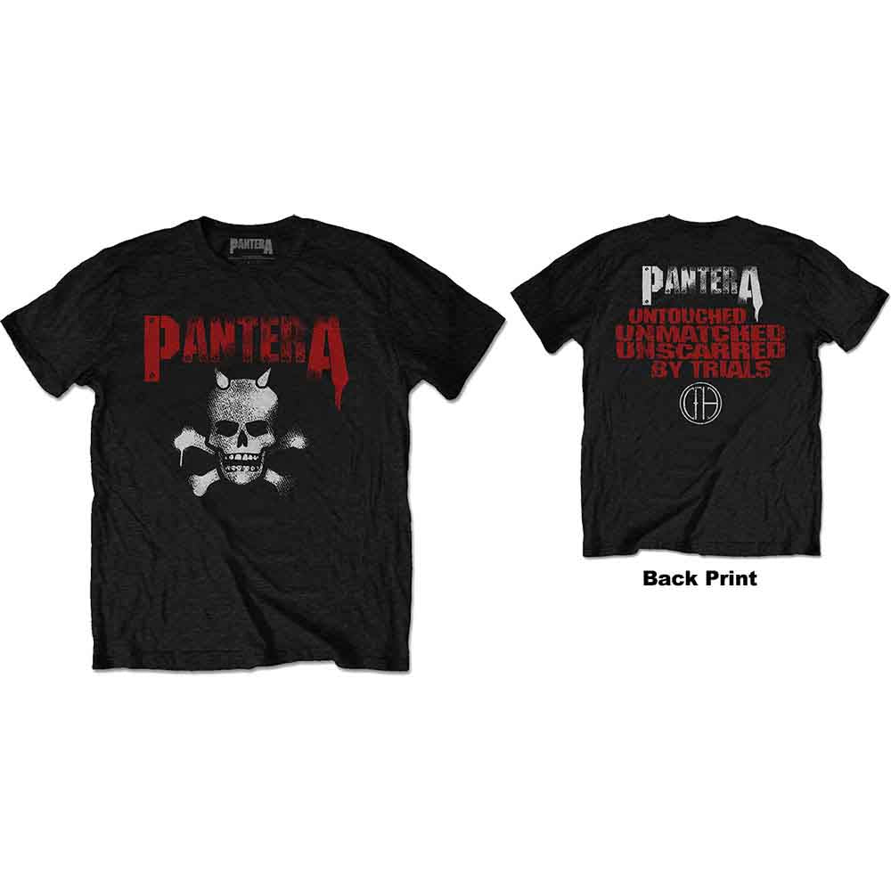 Pantera - Horned Skull Stencil | T-Shirt Black