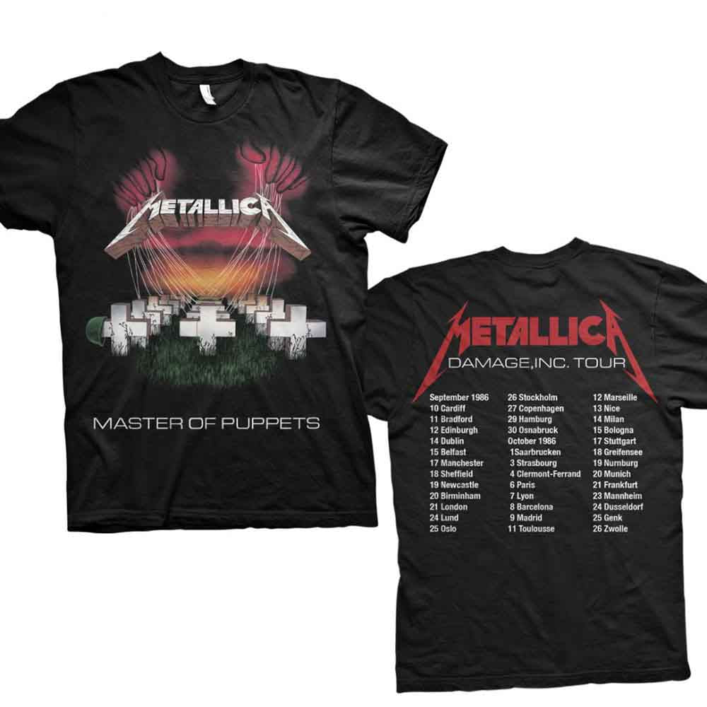 Metallica - Master of Puppets European Tour '86. | T-Shirt Black
