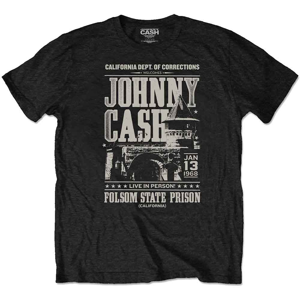 Johnny Cash - Prison Poster | T-Shirt Black