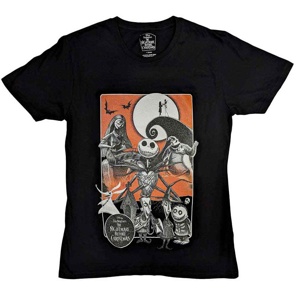Disney - The Nightmare Before Christmas Orange Moon | T-Shirt Black