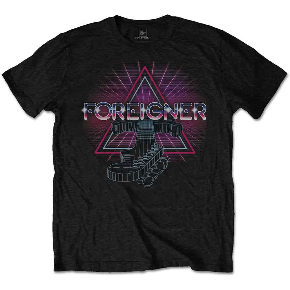 Foreigner - Neon Guitar | T-Shirt Black