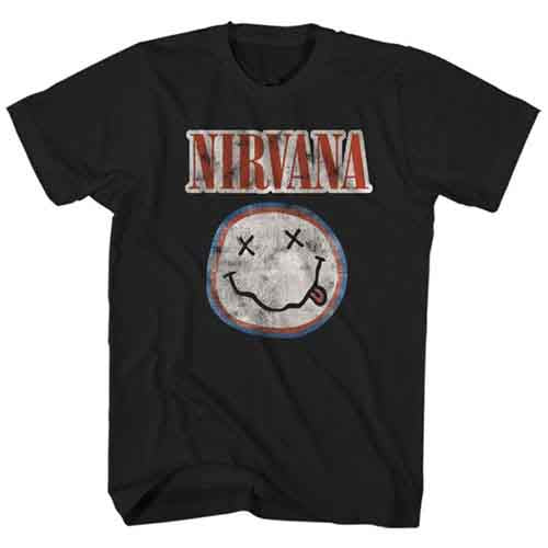 Nirvana - Distressed Logo | T-Shirt Black