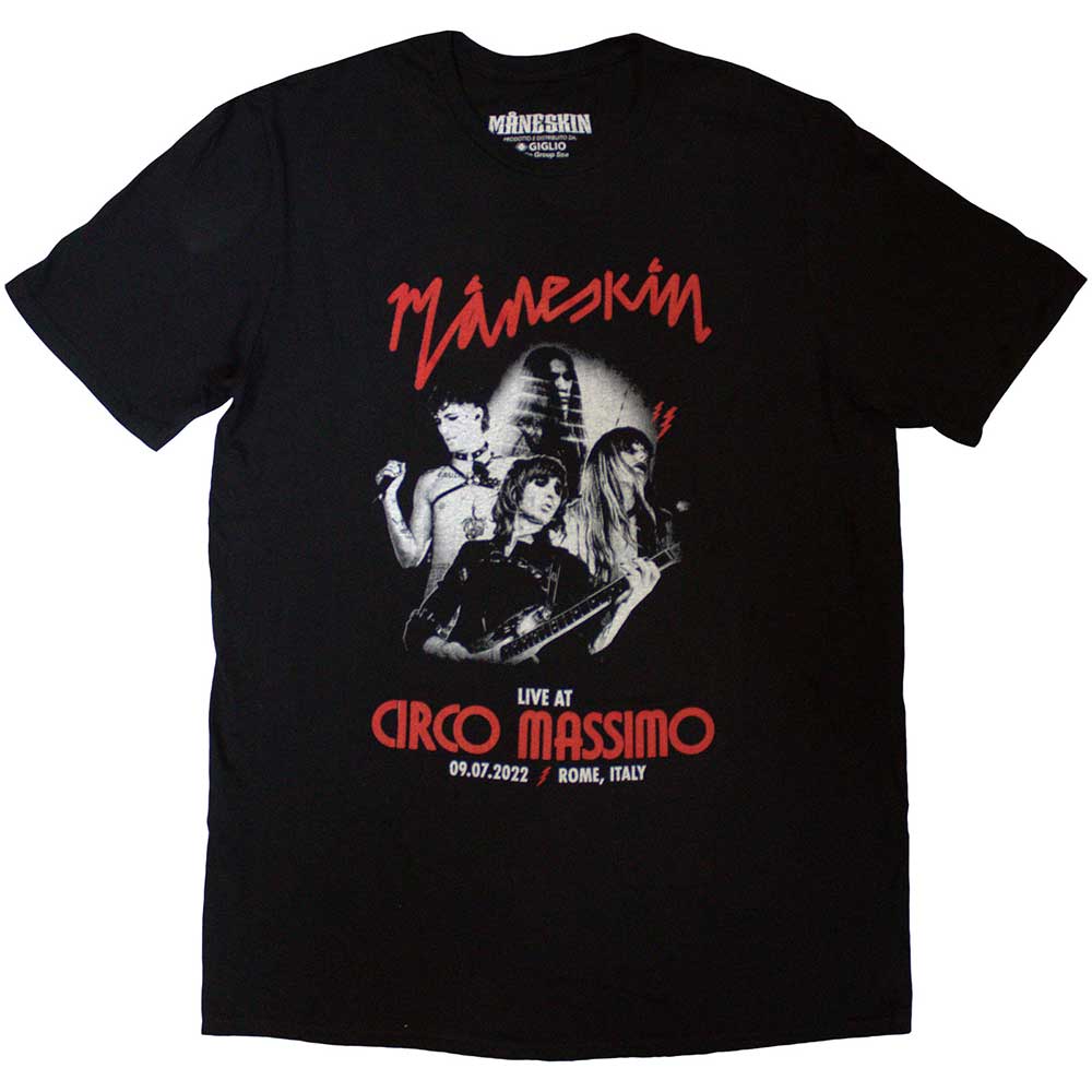 Maneskin - Live At Circo Massimo 2022 Poster | T-Shirt Black