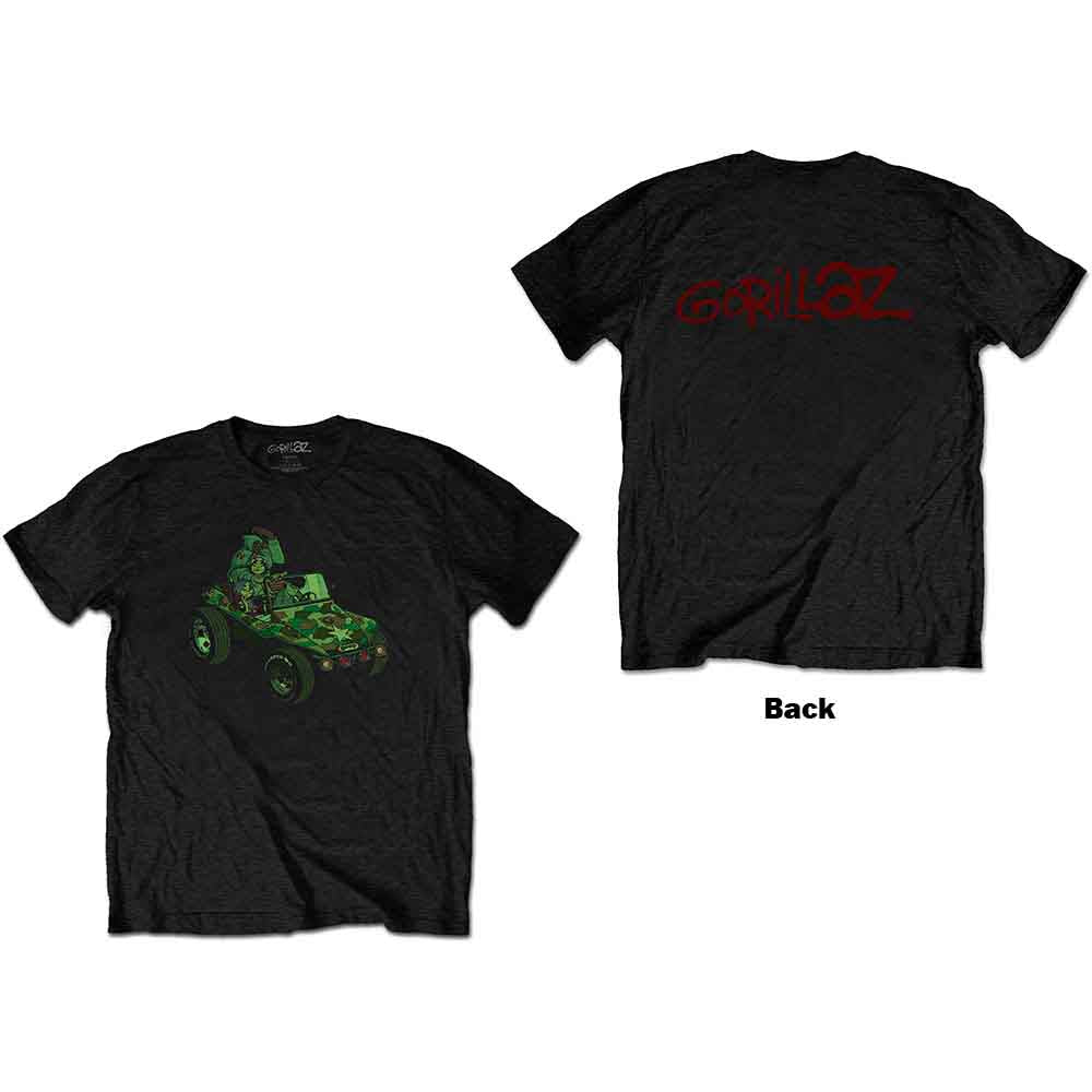 Gorillaz - Group Green Geep | T-Shirt Black