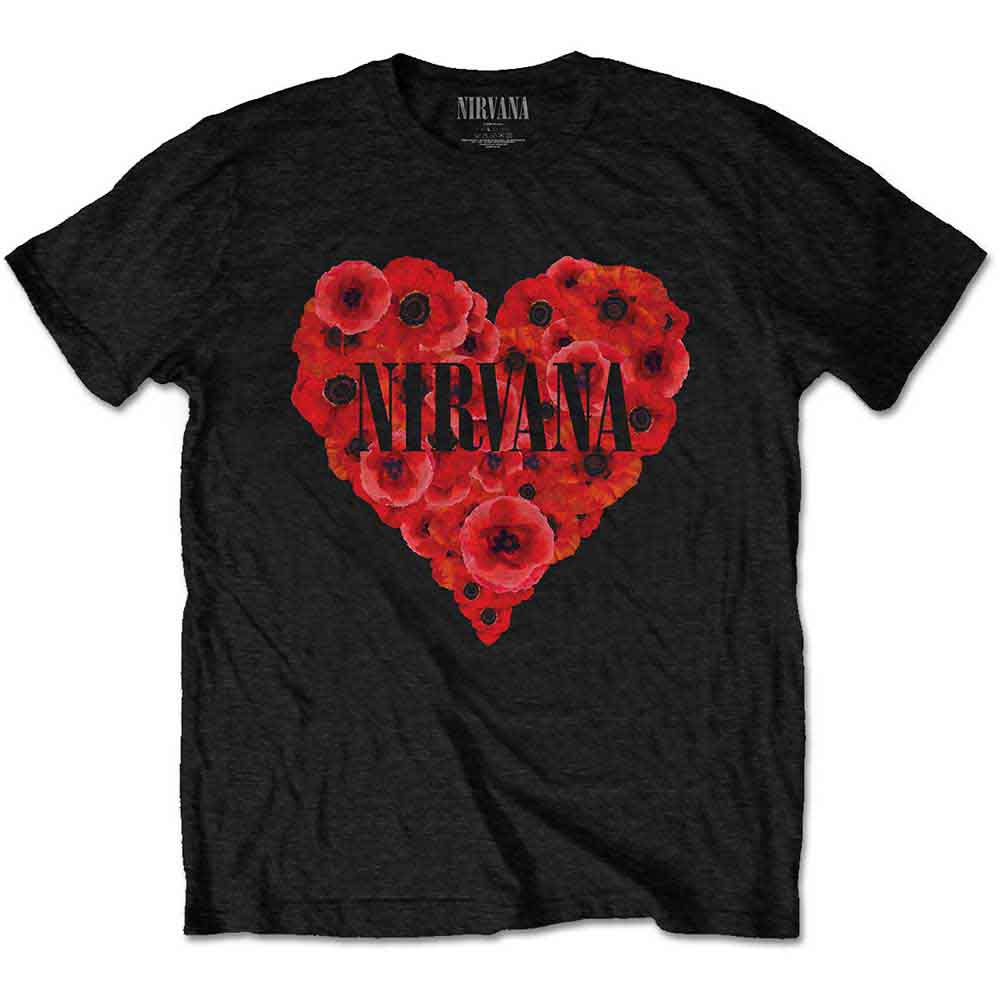 Nirvana - Poppy Heart | T-Shirt Black