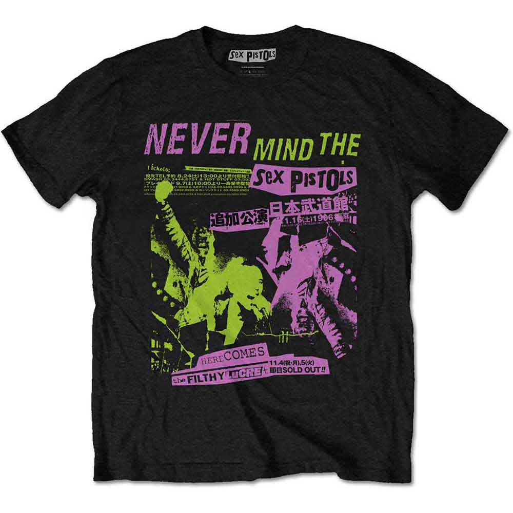 The Sex Pistols - Japanese Poster | T-Shirt Black