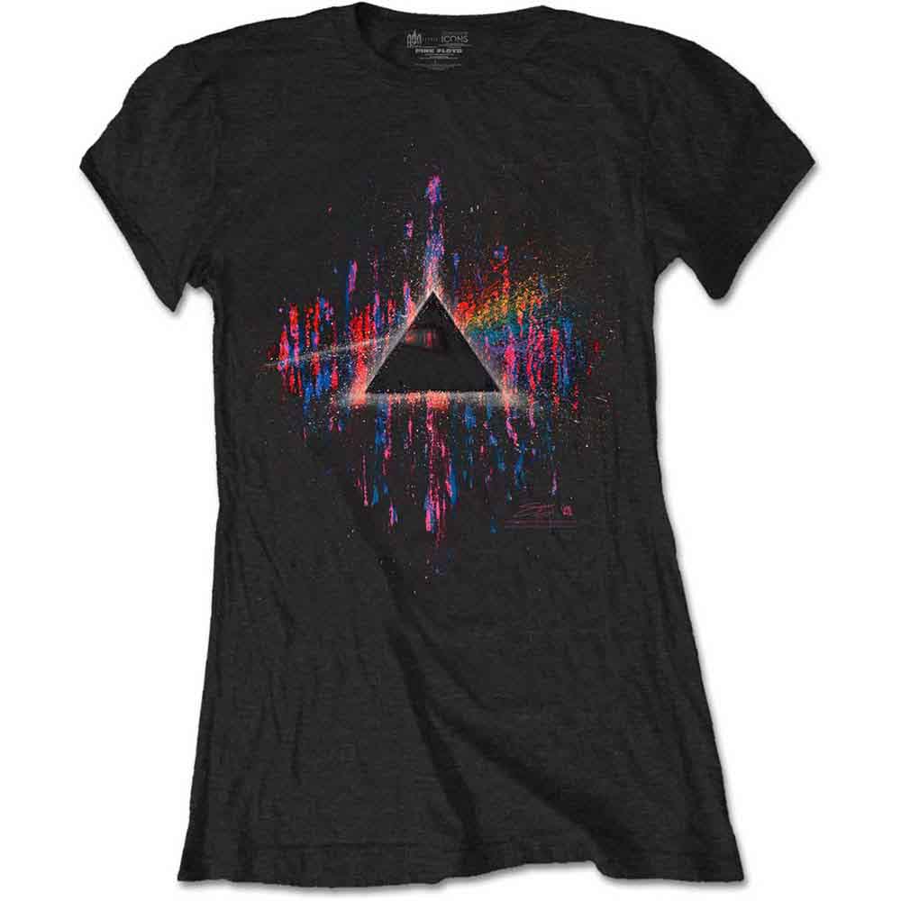 Pink Floyd - Dark Side of the Moon Pink Splatter | T-Shirt Black