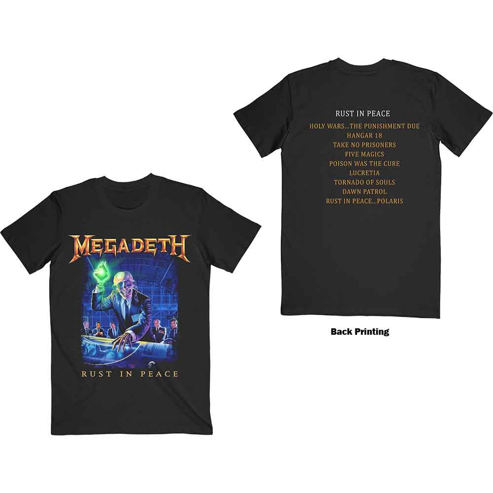 Megadeth - Rust In Peace Track list | T-Shirt Black