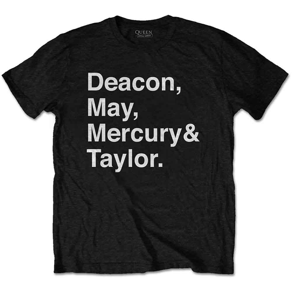 Queen - Helvetica Band | T-Shirt Black