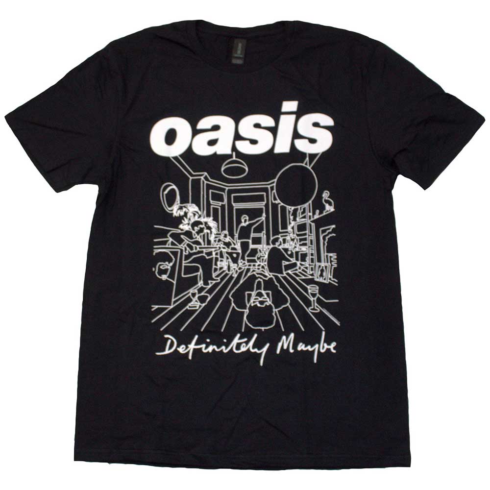 Oasis - Definitely Maybe Line Drawing | Black