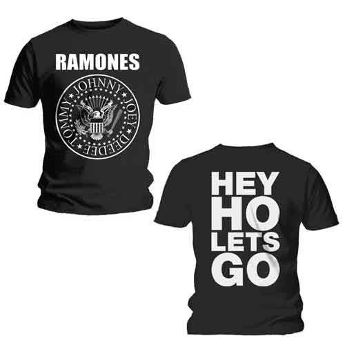 Ramones - Hey Ho (Front & Back) | T-Shirt Black