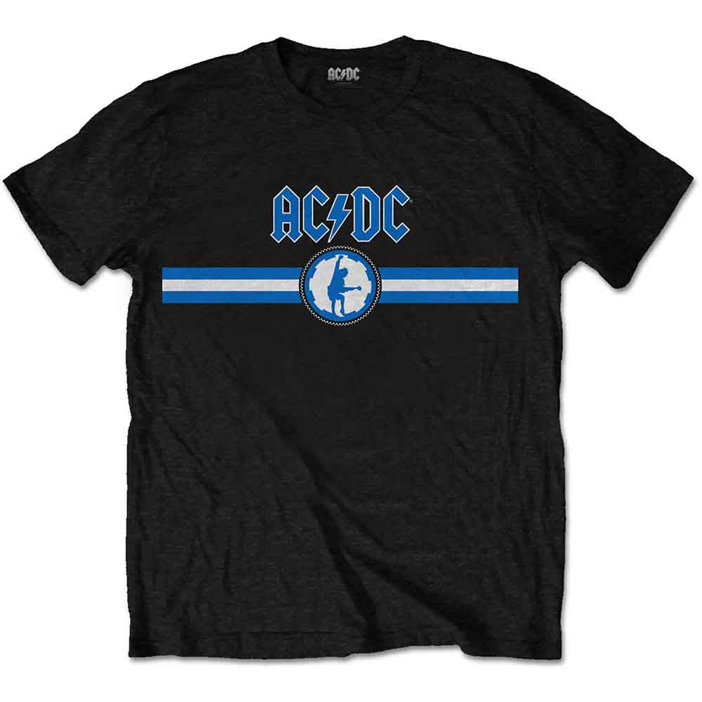 AC/DC - Blue Logo & Stripe | T-Shirt Black