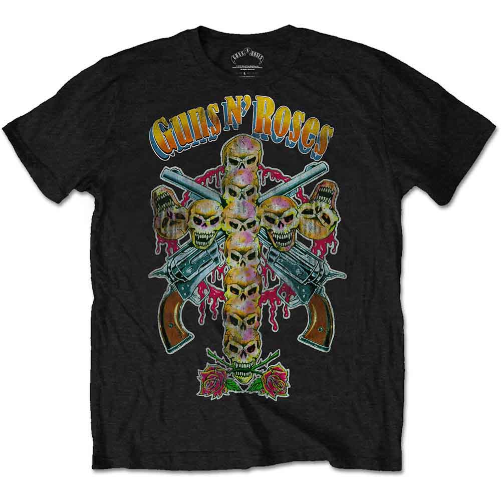 Guns N' Roses - Skull Cross 80s | T-Shirt Black