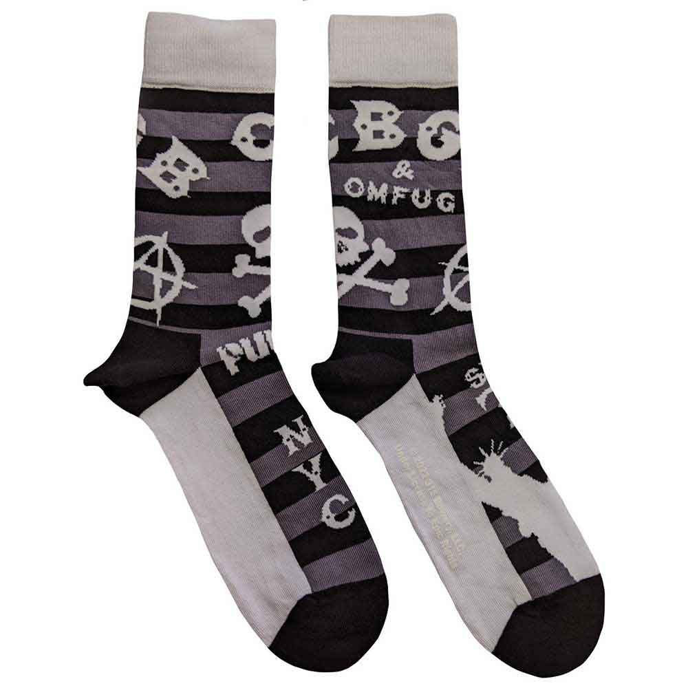 CBGB - Logos Striped | Socks Black