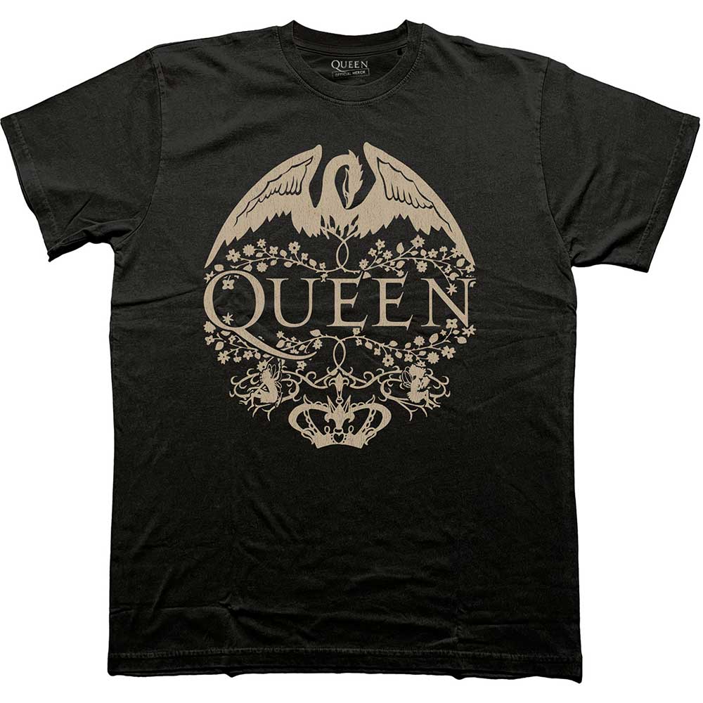 Queen - Floral Crest Mono | Black