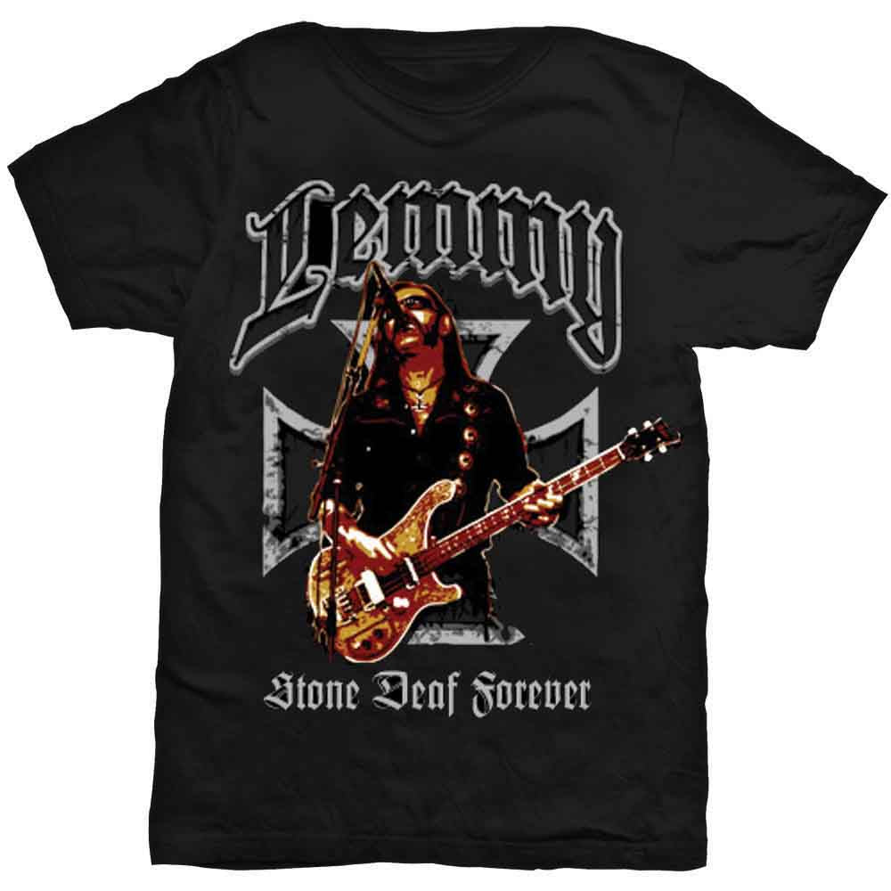 Lemmy - Iron Cross Stone Deaf Forever | T-Shirt Black