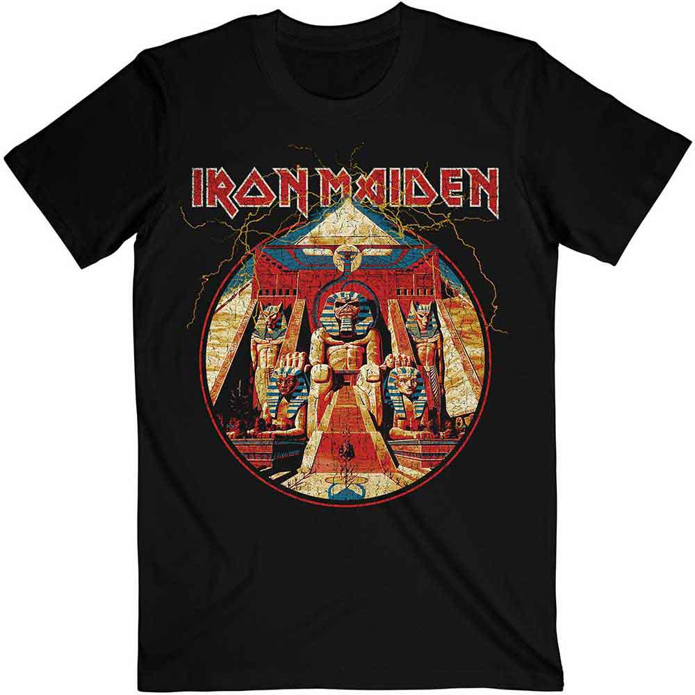 Iron Maiden - Powerslave Lightning Circle | T-Shirt Black