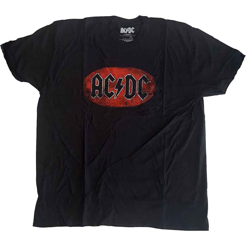 AC/DC - Oval Logo Vintage | T-Shirt Black