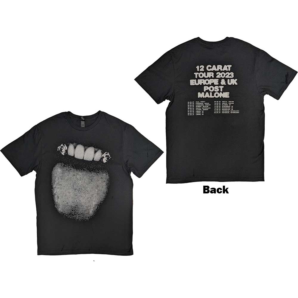 Post Malone - Fangs 2023 Tour Dates | T-Shirt Black