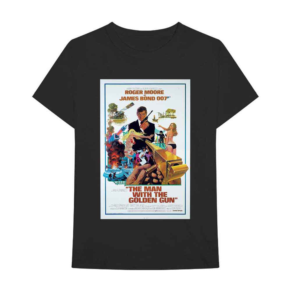 James Bond 007 - The Man With The Golden Gun Poster | T-Shirt Black