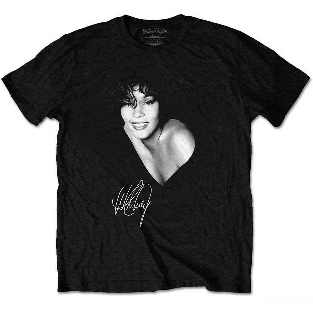 Whitney Houston - B&W Photo | T-Shirt Black