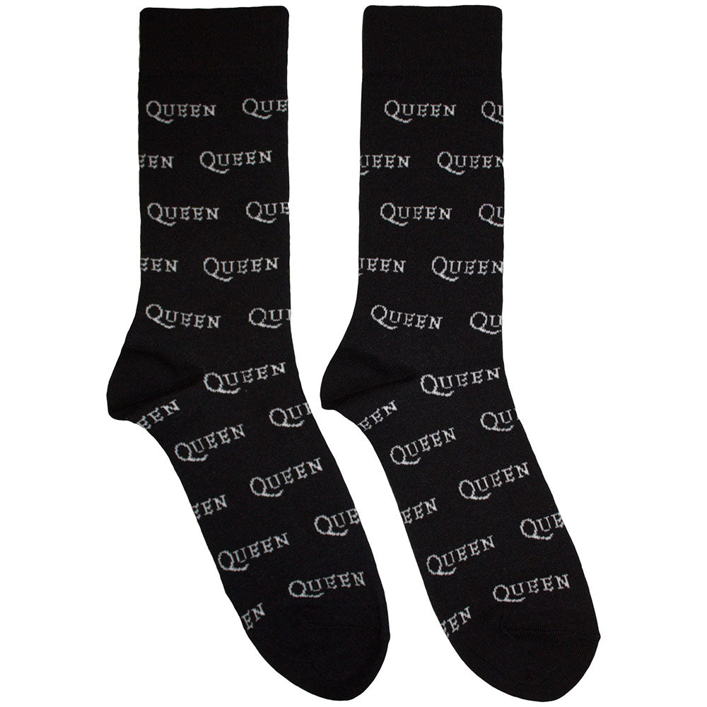 Queen | Logo Repeat Mono | Black