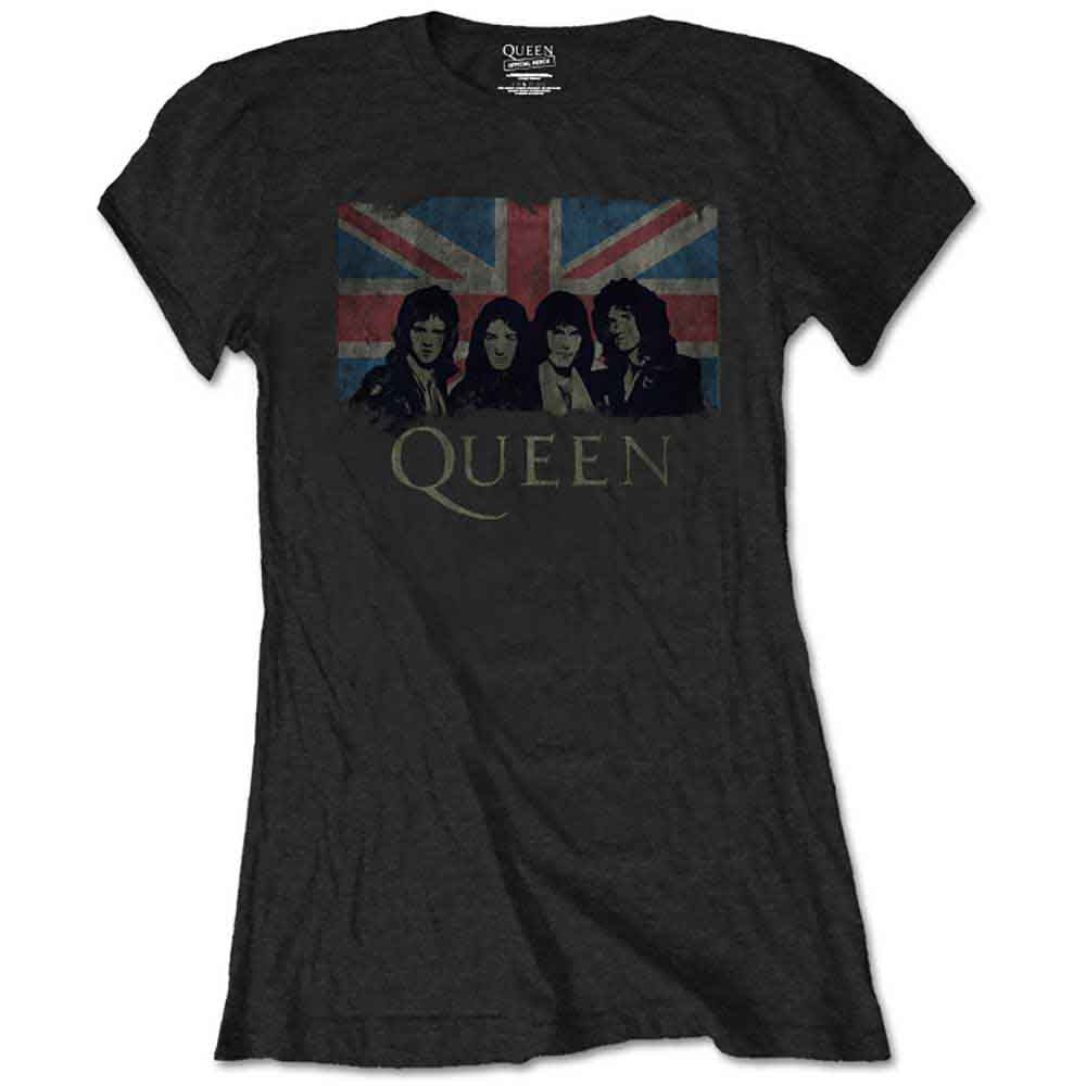 Queen - Union Jack Vintage | T-Shirt Black