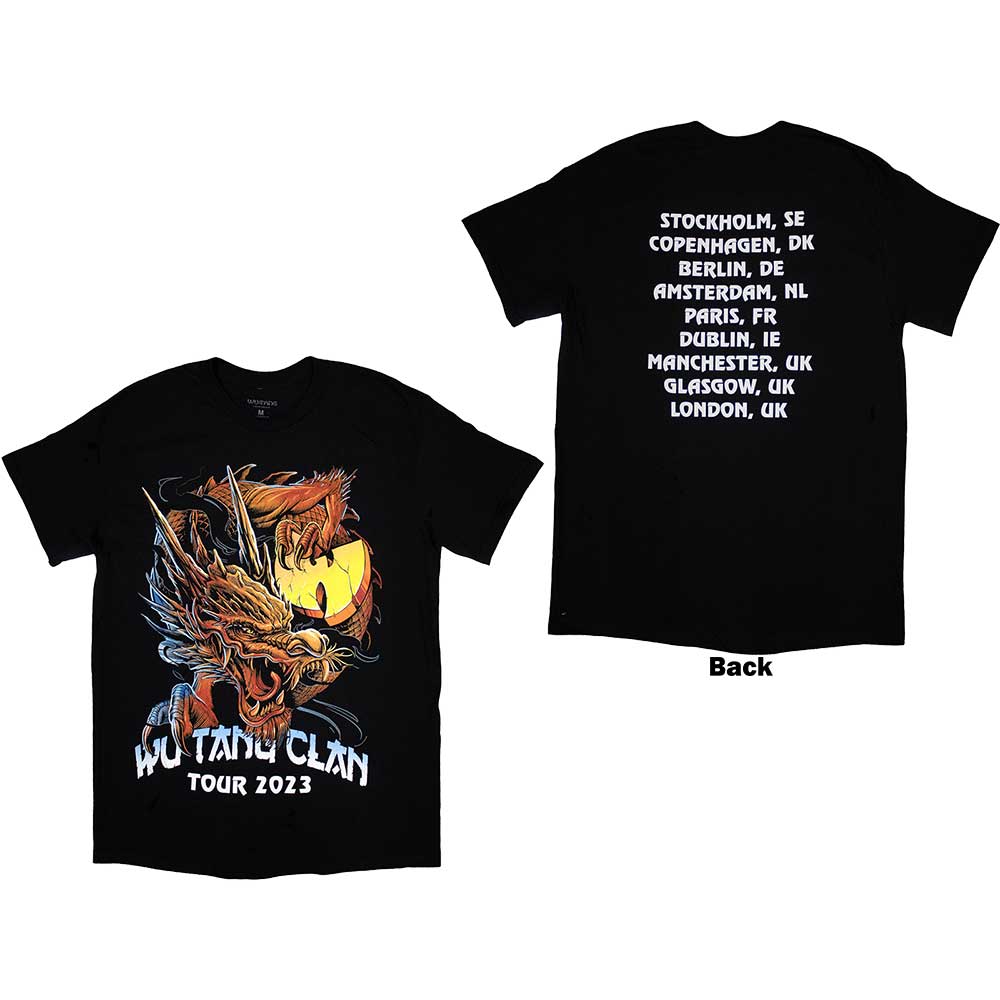 Wu-Tang Clan - Tour '23 Dragon Back Print | Black
