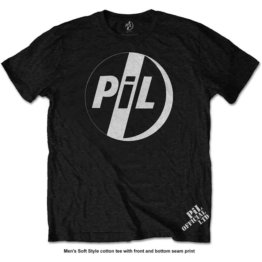 PIL (Public Image Ltd) - White Logo | T-Shirt Black