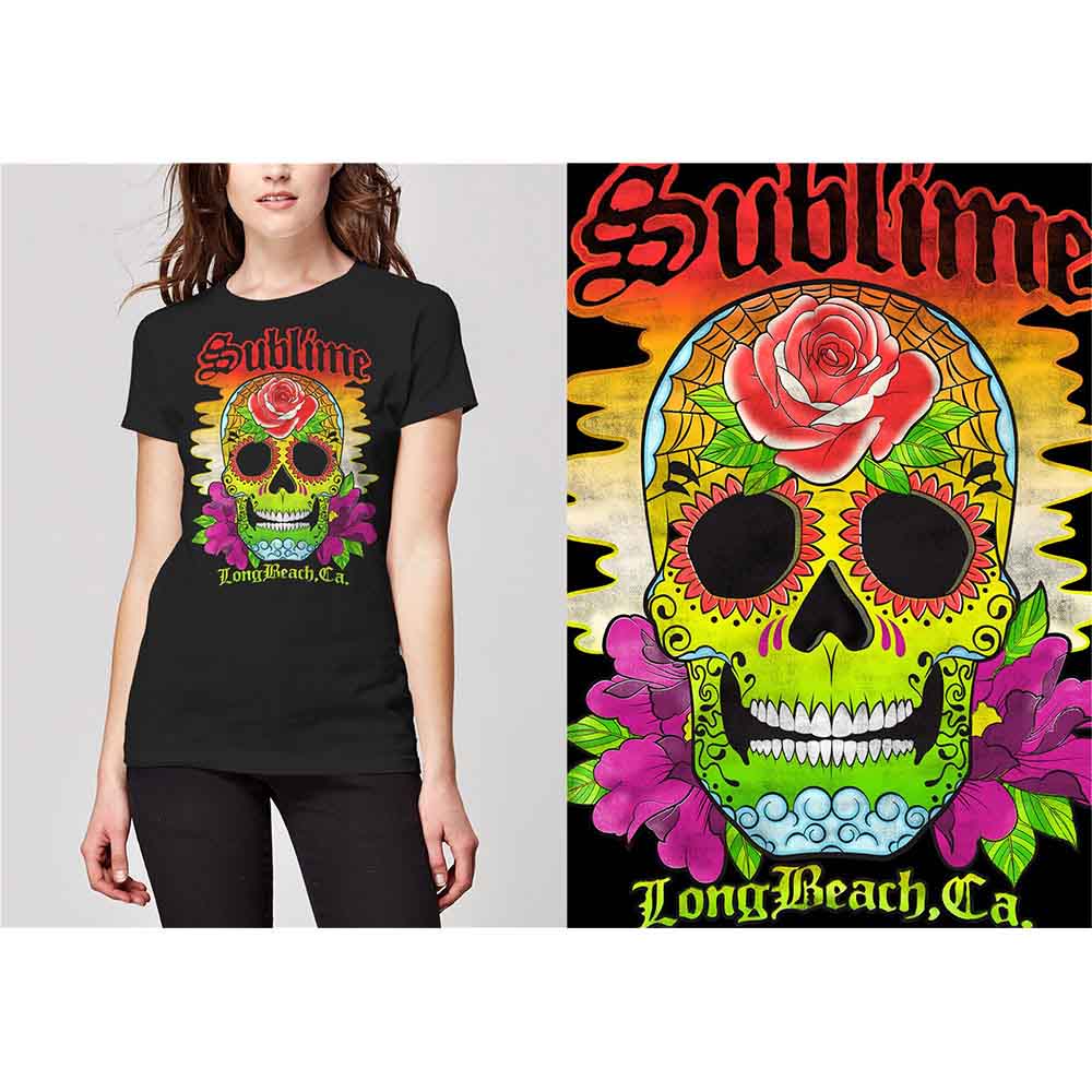 Sublime - Colour Skull | T-Shirt Black