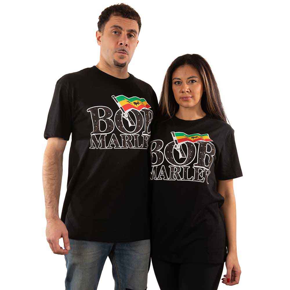 Bob Marley - Flag Logo | T-Shirt Black